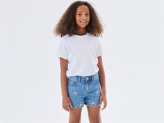 Name It shorts medium blue denim with flowers